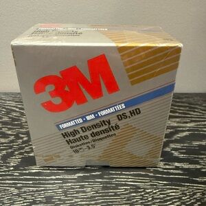 3M High Density 3.5" Diskettes 10 Pack IBM Formatted DS HD Floppy Disks NEW